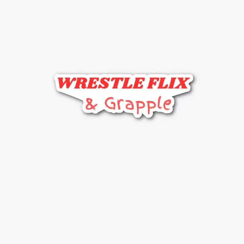 Wrestle flix and grapple  white tee